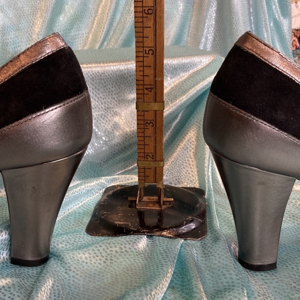 Black and silver peep toe aerosoles. Size 8.5. Great condition.‎ - Picture 7 of 7